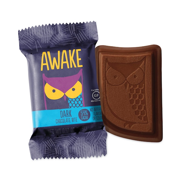 Despierta Mordeduras de Chocolate Amargo con Cafeína, Barras de 0.46 oz, PK50, 50PK - A00458U