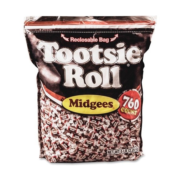 Cbd TootsieRol 884580, Midgees, Original, Bolsa de 5 Lb - TOO884580