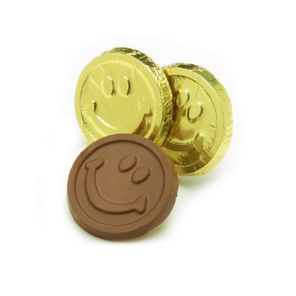Monedas de Chocolate con Caritas Felices - Paquete de 250 - 325015