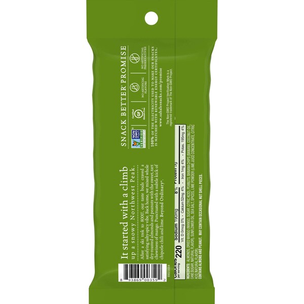 Sahale Snacks Expositor de Almendras con Mango Tango Sahale de 1.5 oz., PK108 - 4899600037