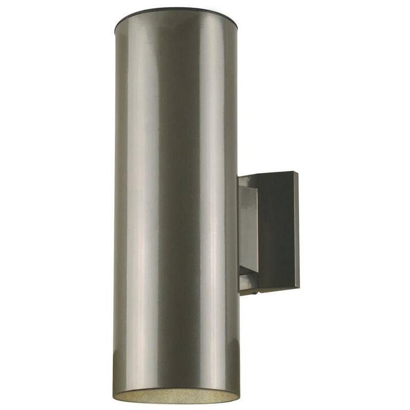 Lámpara de pared para exteriores Westinghouse de 2 luces en acero con acabado en grafito pulido - 6797500