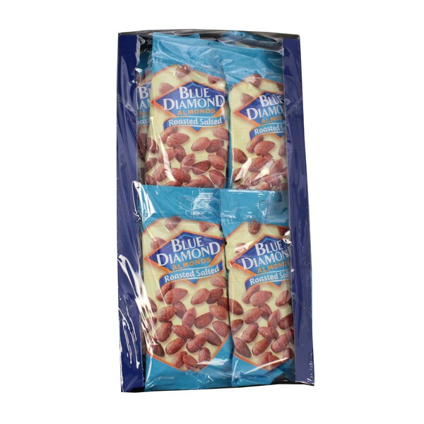 Diamante Azul, Almendras Tostadas y Saladas de 4 oz., Paquete de 72 - 09927