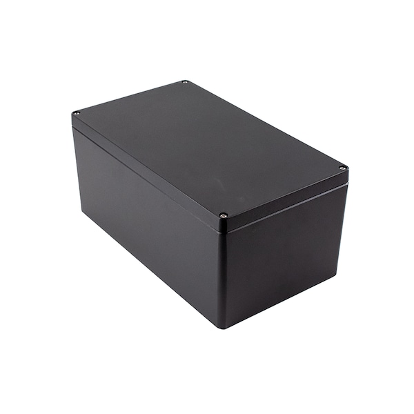 Hammond Aluminum Electrical Enclosures, 15-3/4 in H, 7.09 in D, 9.06 in W, Screw On - 1590Z250BK