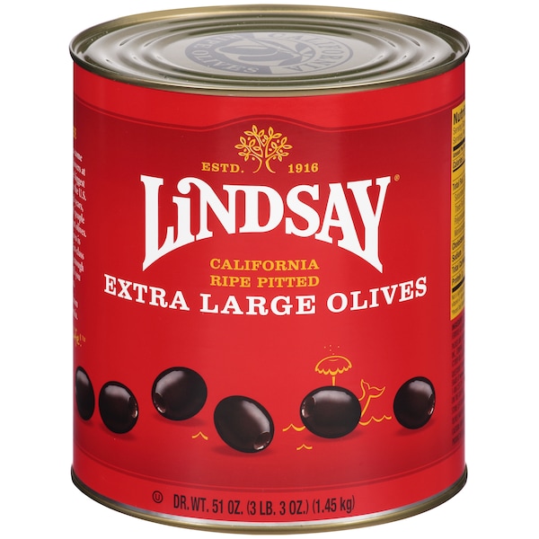 Lindsay Lindsay Ex-Lrg Ptd Blk Olvs 51 oz., PK6 - A001989

Lindsay Lindsay Ex-Lrg Ptd Blk Olvs 51 oz., PK6 - A001989

"Olivas Negras Extragrandes Pintadas Lindsay Lindsay, 51 oz., Paquete de 6 - A001989"