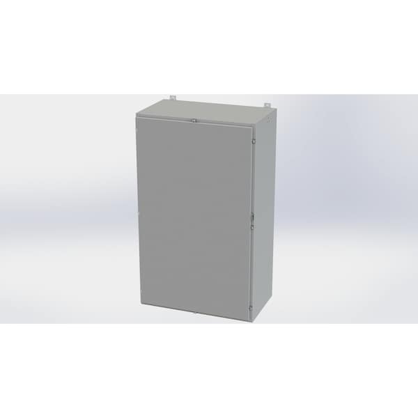 Saginaw Control & Engineering Carbon Steel Electrical Enclosures, 60 in H, 20 in D, 36 in W, NEMA 4, Hinged - SCE-60H3620LP