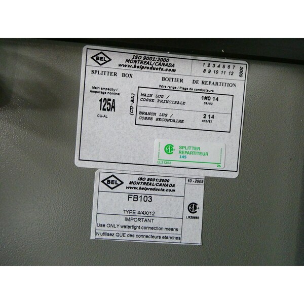 Bel Steel Electrical Enclosures, 12 in H, 5 in D, 10 in W, NEMA 4, 12 - FB103