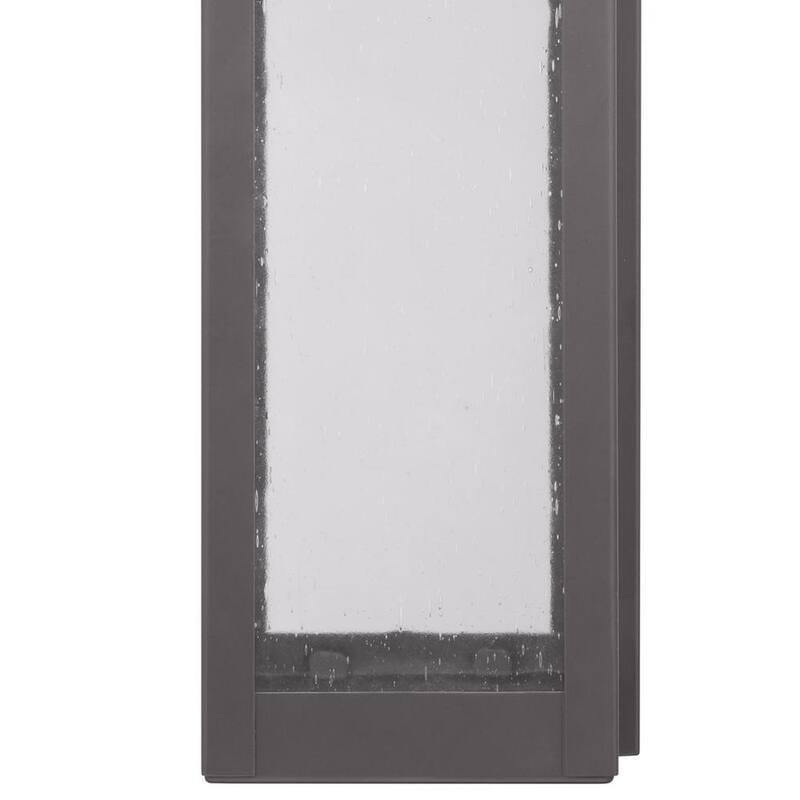 Colección Boxwood de Progress Lighting 1-Luz Antiguo Bronce Transparente Vidrio Sembrado Al Aire Libre Artesanal Mediana Farol de Pared Ligero - P560111-020