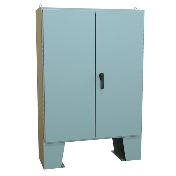 Hammond Steel Electrical Enclosures, 60.13 in H, 16.69 in D, 48.06 in W, NEMA 12, Hinged - 1422B16F
