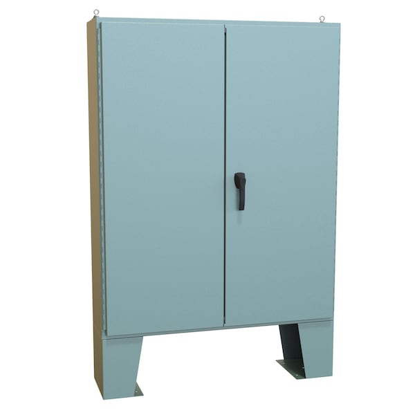 Hammond Steel Electrical Enclosures, 60.13 in H, 12.69 in D, 48.06 in W, NEMA 12, Hinged - 1422B12F