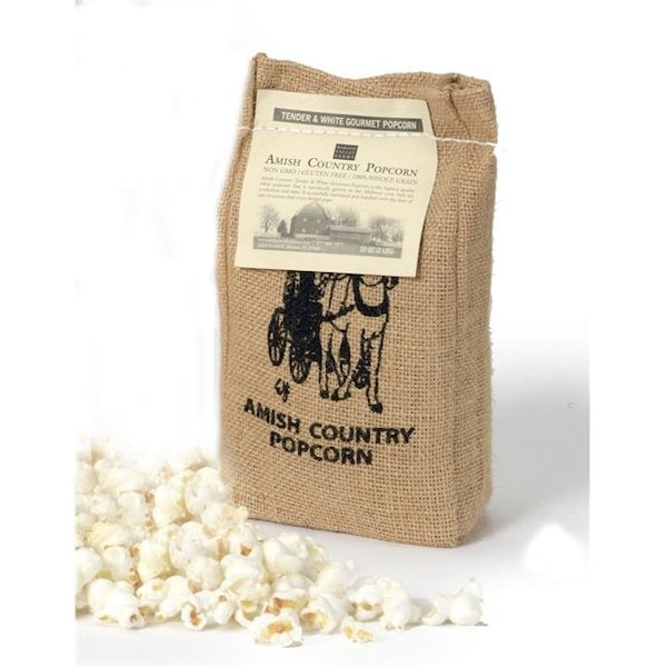 Wabash Valley Farms 41405 Maíz para palomitas gourmet en saco de arpillera blanco mediano de 2 lb - 41405