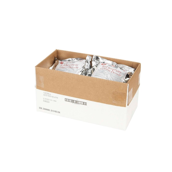 Compañero de chefs Gelatina Roja de Fresa/Cereza/Frambuesa Roja Surtida, 24 oz., Paquete de 12 - 53633