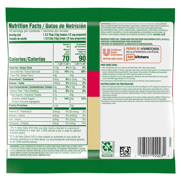 Knorr Knorr Mousse de Chocolate Blanco 7.312 oz., paquete de 10 - 4800192023