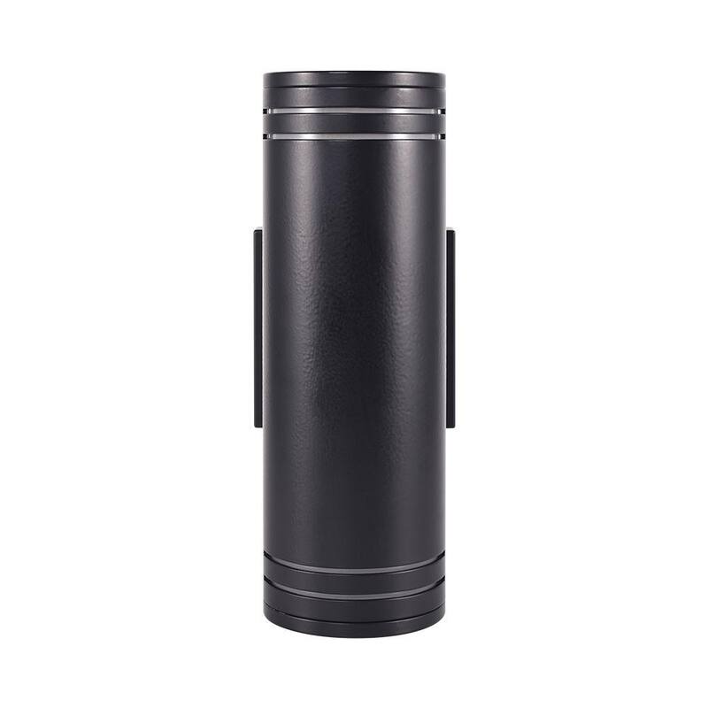 Euri Iluminación hacia arriba y hacia abajo 2-Luz Linterna de Pared Exterior LED Negra Crepuscular hasta el Amanecer y 3 Seleccionables de CCT (3000K, 4000K, 5000K) 1-Pack - EUDC-31W103sp