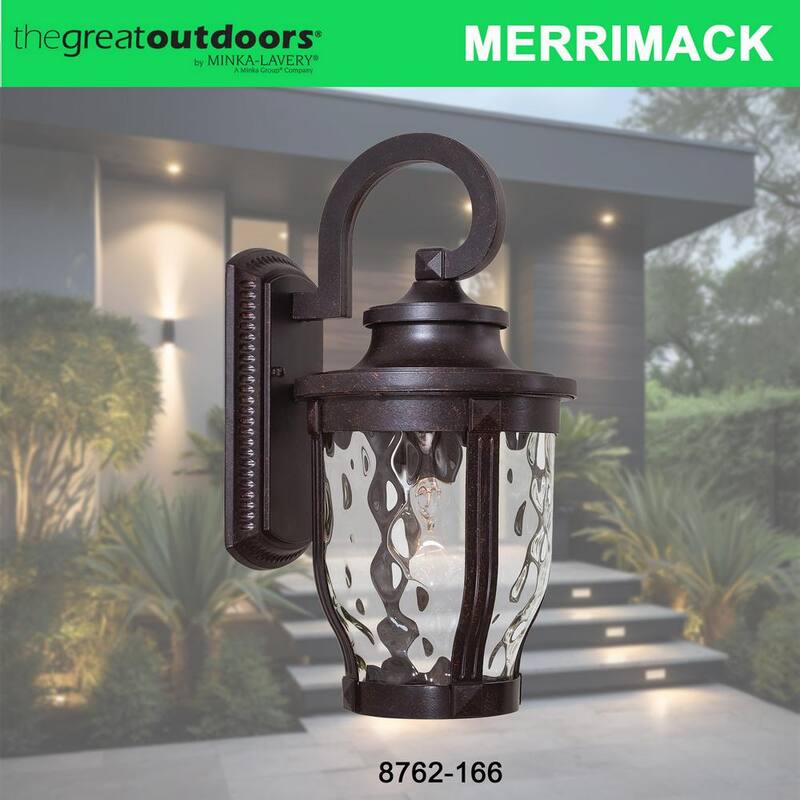 El gran aire libre por Minka Lavery Merrimack 1-Light Corona Bronze Outdoor Wall Lantern Sconce - 8762-166