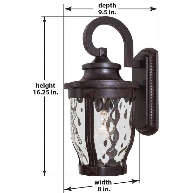 El gran aire libre por Minka Lavery Merrimack 1-Light Corona Bronze Outdoor Wall Lantern Sconce - 8762-166