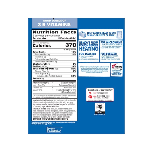 Kelloggs Pop-Tarts Frosted Open & Fold Display Strawberry Pastry 2 Count, PK72 - 3800022409

Kelloggs Pop-Tarts Frosted Open & Fold Display Strawberry Pastry 2 Count, PK72 - 3800022409