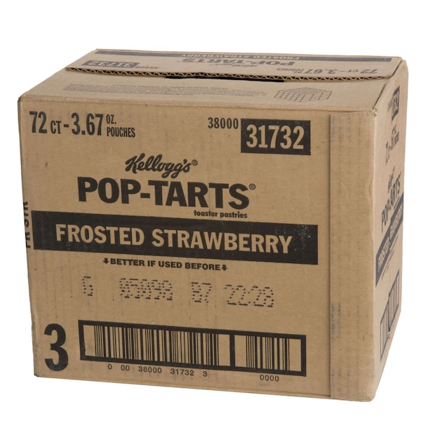Kelloggs Pop-Tarts Frosted Open & Fold Display Strawberry Pastry 2 Count, PK72 - 3800022409

Kelloggs Pop-Tarts Frosted Open & Fold Display Strawberry Pastry 2 Count, PK72 - 3800022409