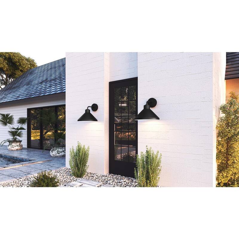 Luminaria de pared para exterior Quoizel Rencher de 1 luz en color negro mate - REN8414MBK