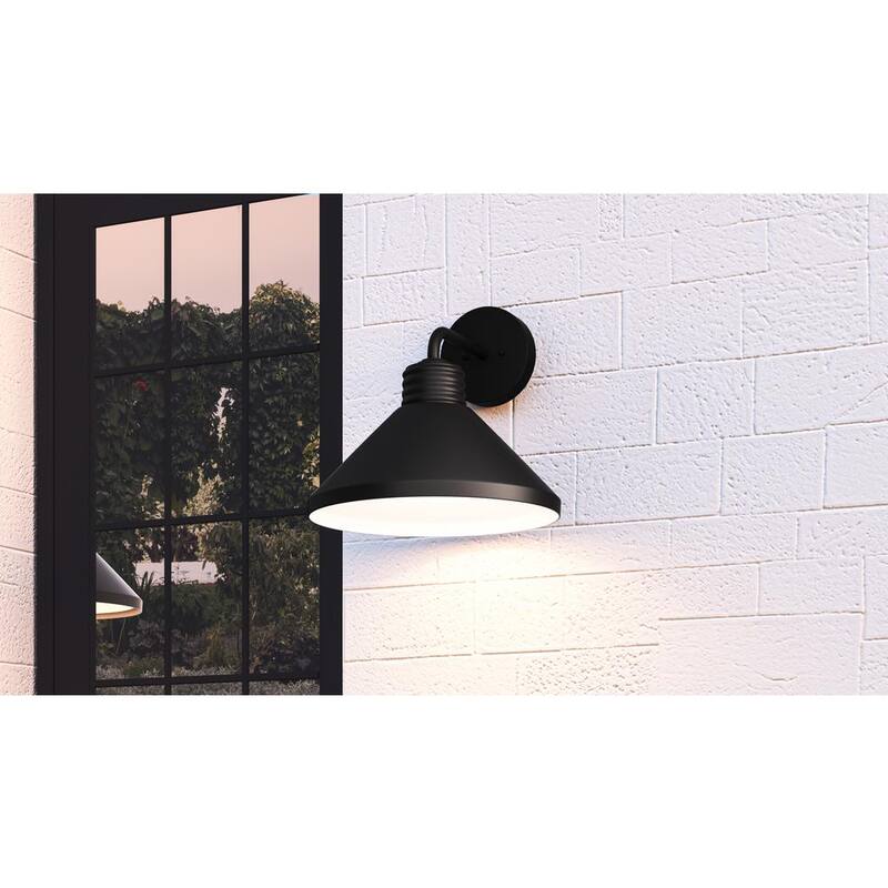 Luminaria de pared para exterior Quoizel Rencher de 1 luz en color negro mate - REN8414MBK