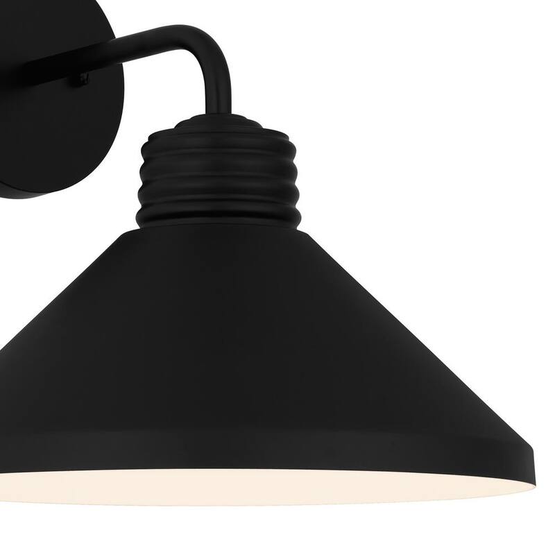 Luminaria de pared para exterior Quoizel Rencher de 1 luz en color negro mate - REN8414MBK