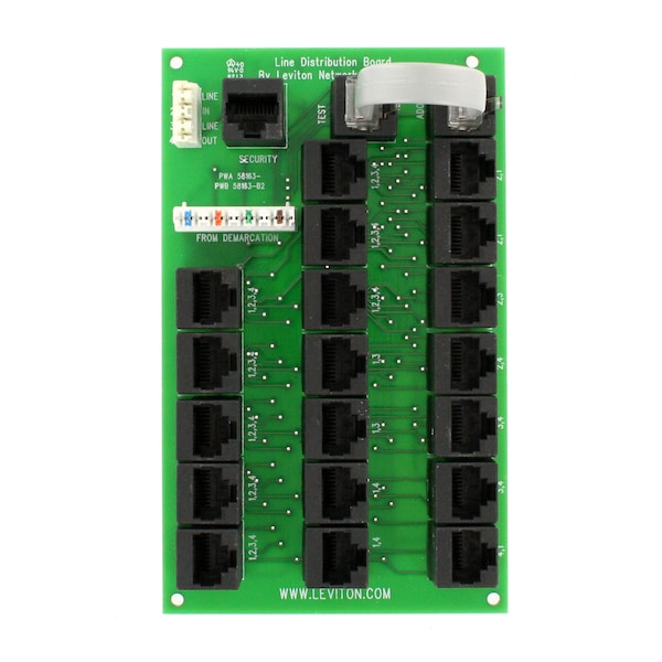 Leviton Telephone Line Distribution Board, 5-1/2 in. H x 1-3/4 in. W, ABS - 47603-TDM