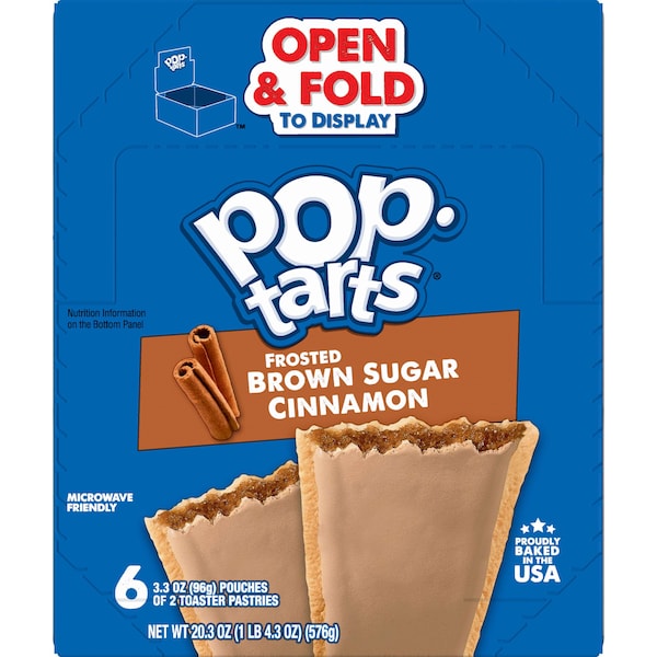 Kelloggs Frosted Exhibidor Abierto y Plegable de Hojaldre de Canela y Azúcar Morena, 2 Unidades, PK72 - 3800022406