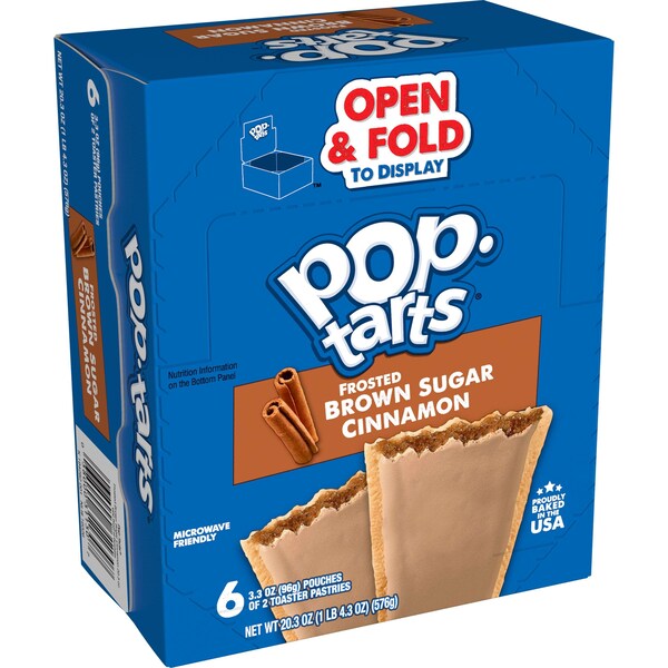 Kelloggs Frosted Exhibidor Abierto y Plegable de Hojaldre de Canela y Azúcar Morena, 2 Unidades, PK72 - 3800022406