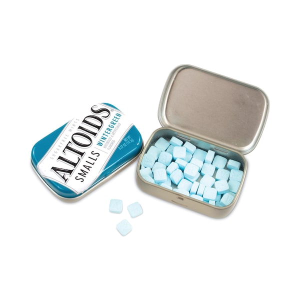 Mentas sin azúcar Altoids Smalls, Sabor a Wintergreen, 0.37 oz, Paquete de 9, 9 Paquetes - 875279