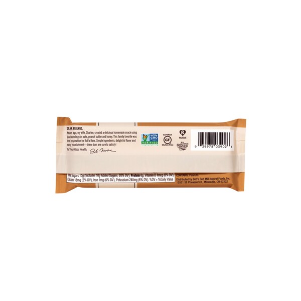 Barra de mantequilla de cacahuate, chocolate y avena de Bob's Red Mill de 1.76 oz., paquete de 144 - 7034R1212