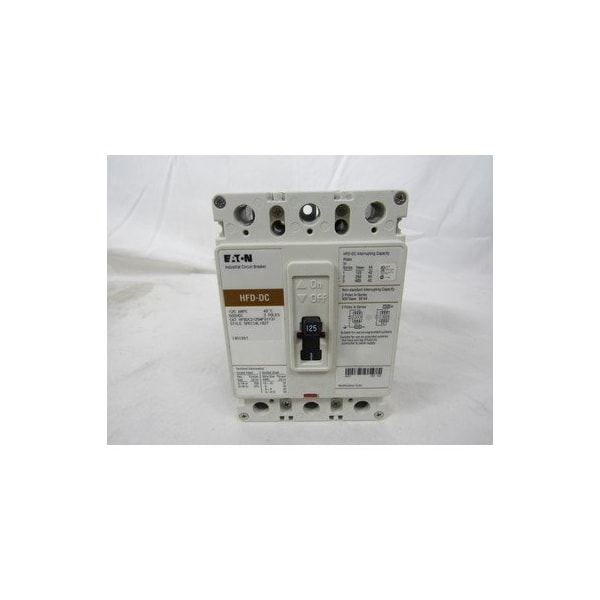 Eaton Molded Case Breakers MCCBs HFD 3P 125A 600V 50/60Hz 3Ph F Frame - HFDDC3125WF01Y31