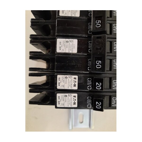 Eaton Miniature Circuit Breakers MCBs Custom DIN Rail Assembly 2P 50/60Hz 1Ph - XBCRA33