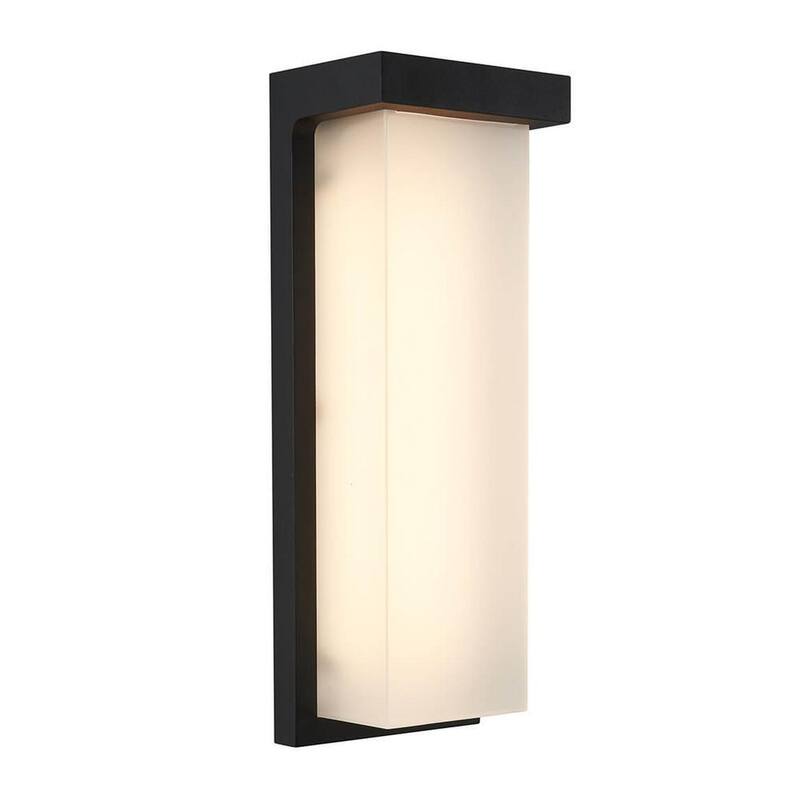 Artika Skeet Negro Moderna Linterna de luz integrada LED para exteriores con cableado duro para garaje y porche - SKT-BL