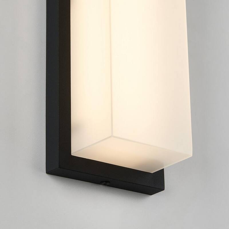 Artika Skeet Negro Moderna Linterna de luz integrada LED para exteriores con cableado duro para garaje y porche - SKT-BL