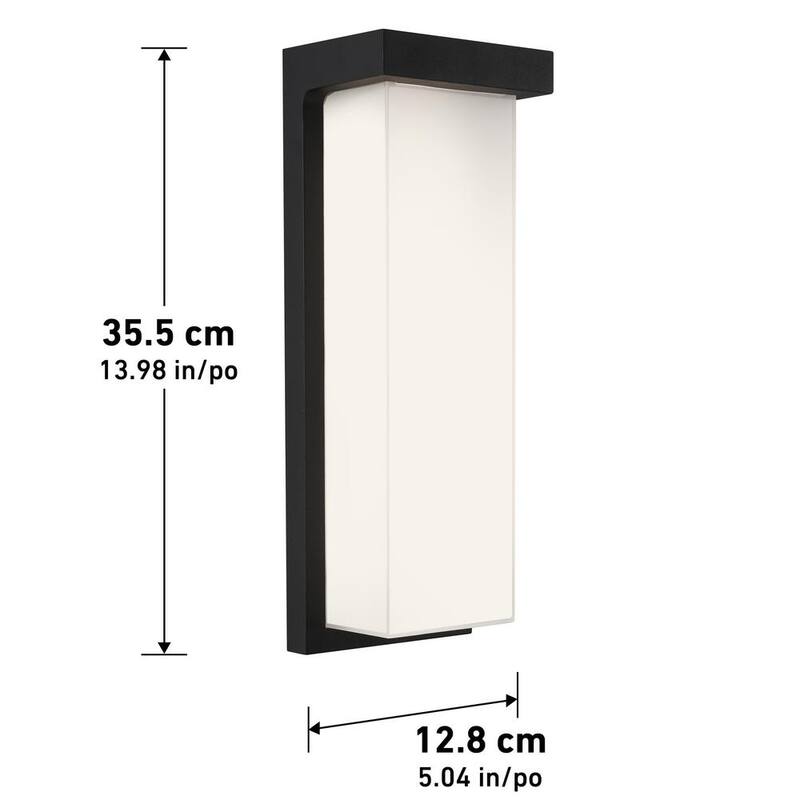 Artika Skeet Negro Moderna Linterna de luz integrada LED para exteriores con cableado duro para garaje y porche - SKT-BL
