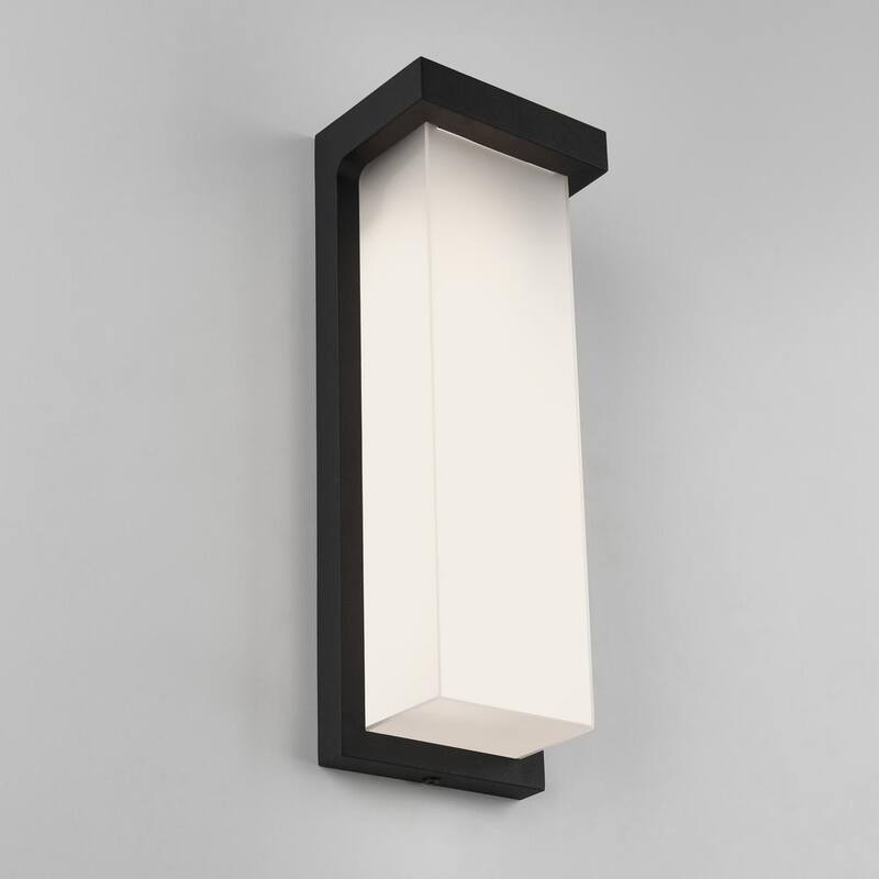 Artika Skeet Negro Moderna Linterna de luz integrada LED para exteriores con cableado duro para garaje y porche - SKT-BL