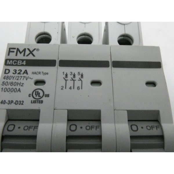Fmx 3P 32A AMP 480V-AC MINIATURE CIRCUIT BREAKER - L40-3P-D32