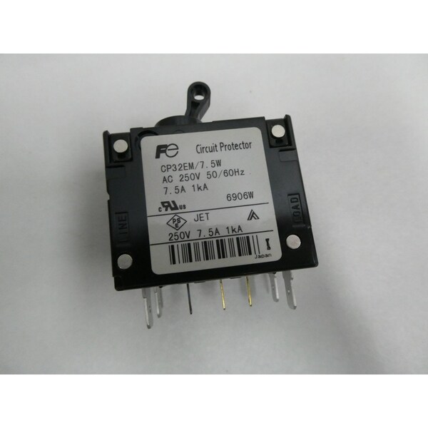 Fuji Electric Miniature Circuit Breaker, CP32E Series, 7.5A, 2 Pole, 250V AC - CP32EM/7.5W