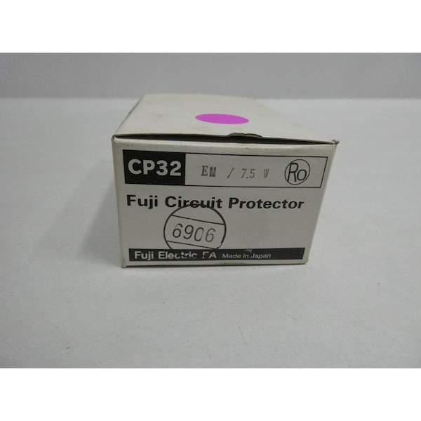 Fuji Electric Miniature Circuit Breaker, CP32E Series, 7.5A, 2 Pole, 250V AC - CP32EM/7.5W
