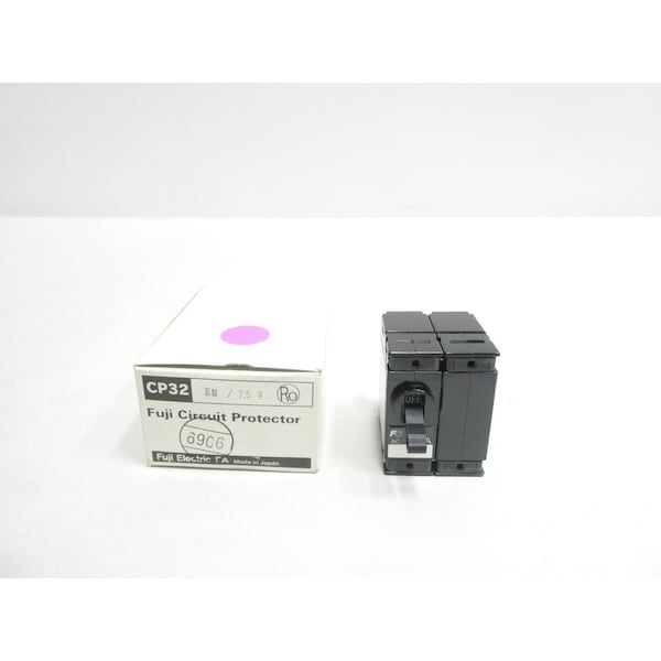 Fuji Electric Miniature Circuit Breaker, CP32E Series, 7.5A, 2 Pole, 250V AC - CP32EM/7.5W