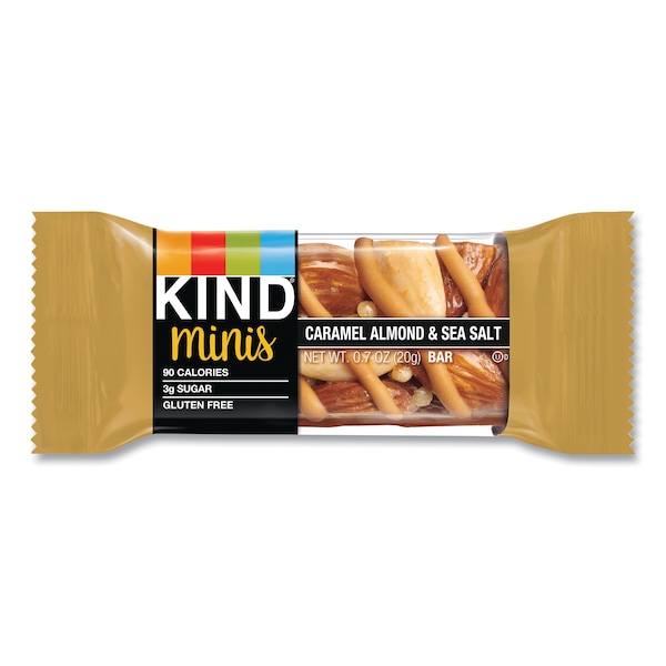 Barras pequeñas, Nueces de Almendra con Caramelo/Sal Marina, 0.7 oz, Paq. de 10 - 27960