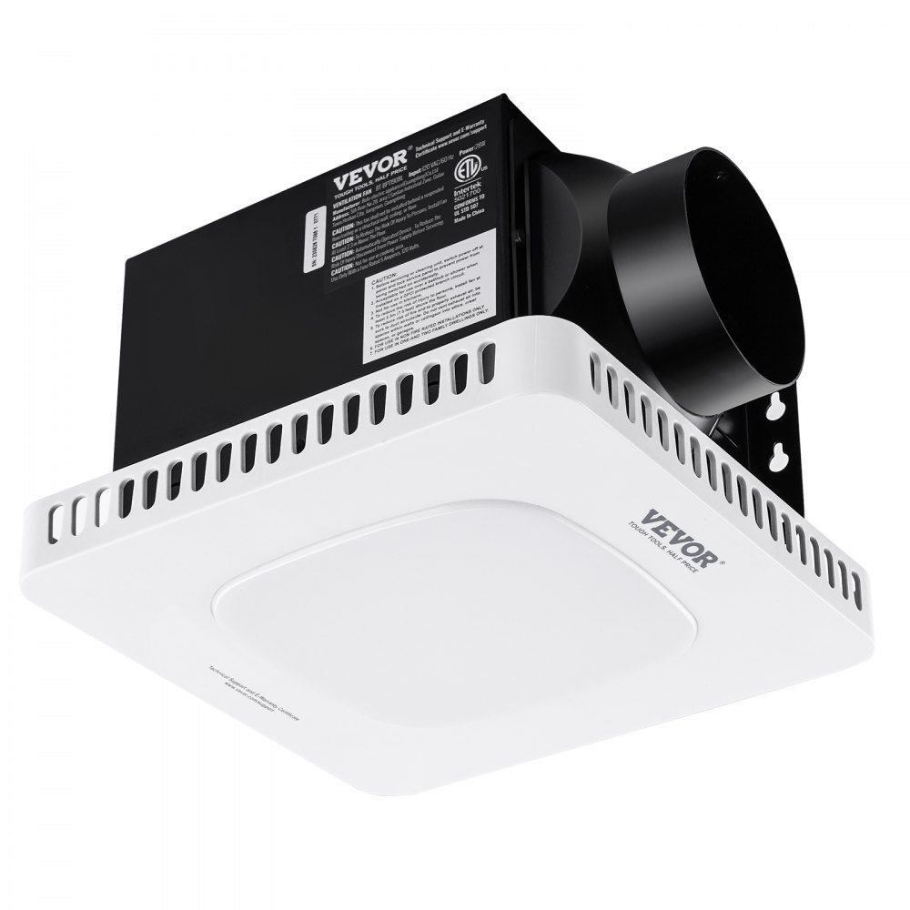 VEVOR Bathroom Exhaust Fan, 110 CFM High-Efficiency Ventilation, 1.5sones Low Noise Operation All-Copper Motor, Energy-Saving Bathroom Ceiling Fan, Need For Attic Access, For Various Ceilings - DDYSPQSWS110CK7N0V1