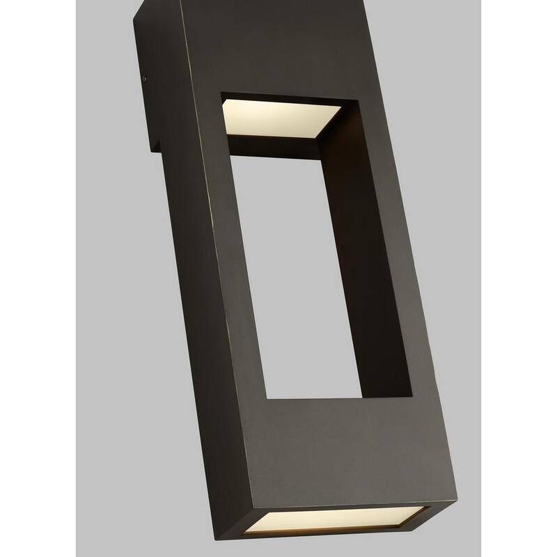 Lámpara de pared grande para exteriores con dos luces en bronce antiguo y tecnología LED, marca Generation Lighting Testa (paquete de 1) - 8757793S-71