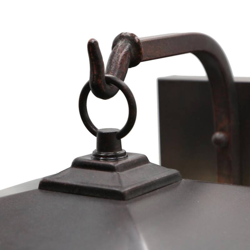 Lámpara de pared con vidrio manchado para exteriores River of Goods Alesun de 1 luz en bronce frotado con aceite - 20211