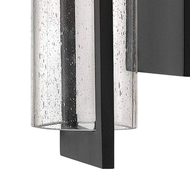 Refugio Hinkley Shelter Linterna montada en pared LED extra pequeña para exteriores, color negro - 1326BK-LL