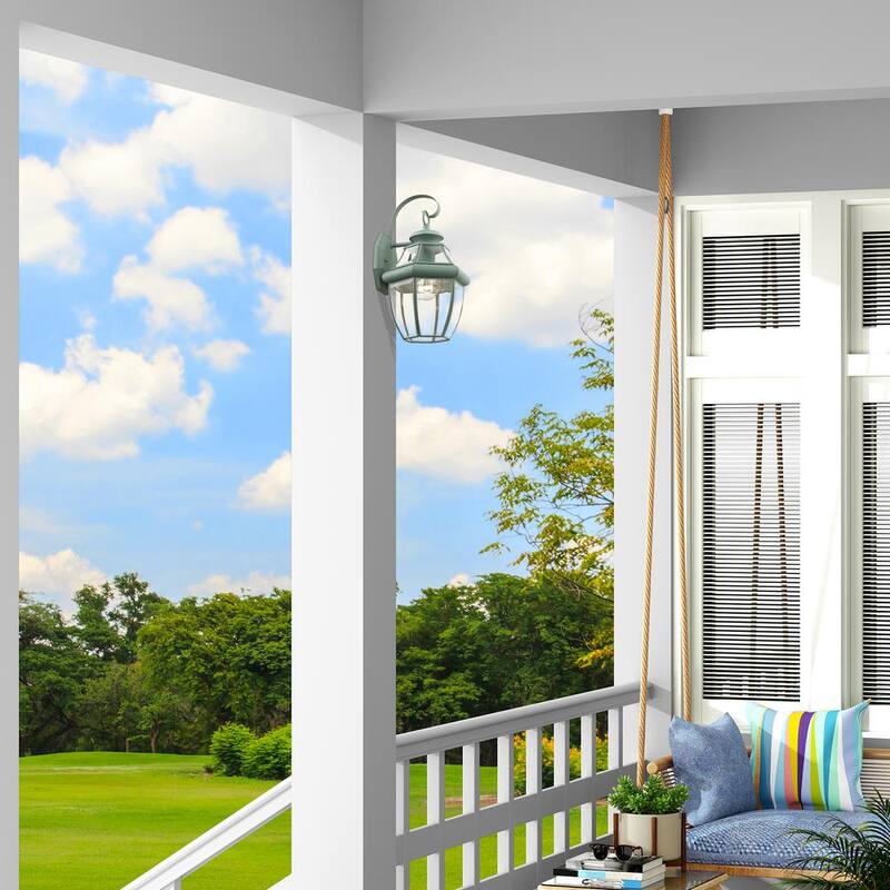 AVIANCE LIGHTING Linterna de Pared Exterior Dura Aston 14 pulgadas con Acabado Verdigris de 1 Luz y conexión Fija, No incluye focos - HD00629
