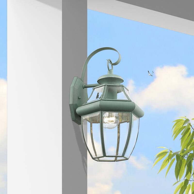 AVIANCE LIGHTING Linterna de Pared Exterior Dura Aston 14 pulgadas con Acabado Verdigris de 1 Luz y conexión Fija, No incluye focos - HD00629