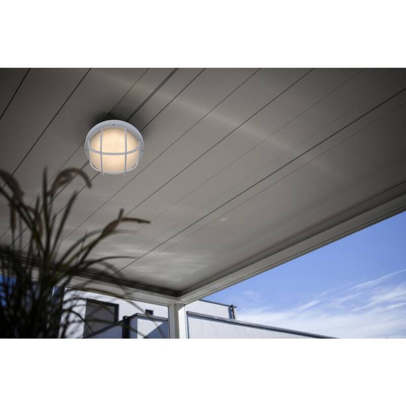 Lámpara de Pared de Embarcadero LUTEC Coastal Jacksonville Blanca con LED Integrado - 6381602331