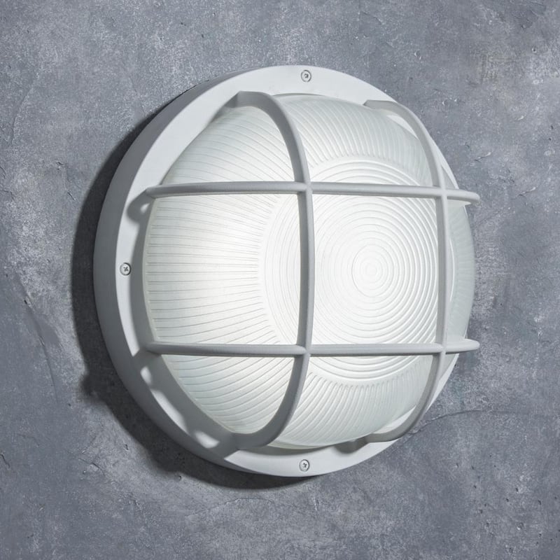 Lámpara de Pared de Embarcadero LUTEC Coastal Jacksonville Blanca con LED Integrado - 6381602331