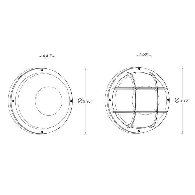 Lámpara de Pared de Embarcadero LUTEC Coastal Jacksonville Blanca con LED Integrado - 6381602331