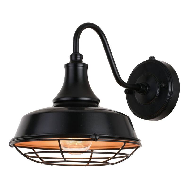 VAXCEL Dorado 1-Light Dusk to Dawn Bronze Industrial Outdoor Wall Barn Lantern with Metal Cage Cover - T0610

Lámpara de pared exterior industrial VAXCEL Dorado de 1 luz al amanecer con cubierta de jaula de metal en bronce - T0610